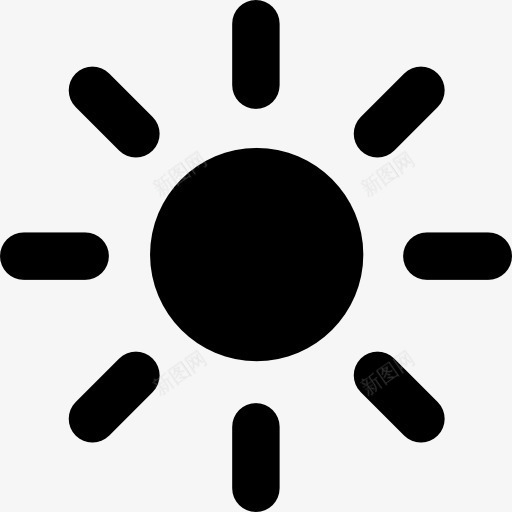 太阳图标png_新图网 https://ixintu.com 夏天 夏季 天气晴朗 自然 阳光