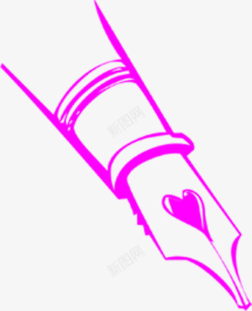 紫色创意手绘时尚钢笔png免抠素材_新图网 https://ixintu.com 创意 时尚 紫色 钢笔