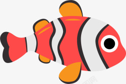 立体小丑鱼大海立体红色小丑鱼高清图片