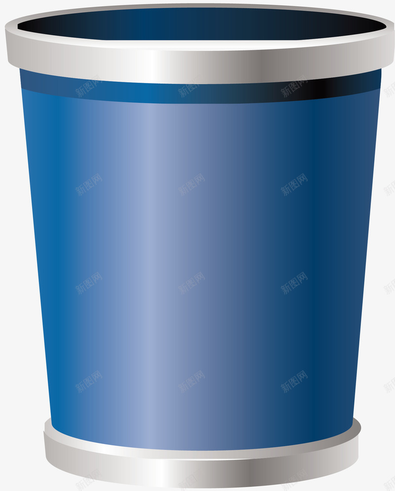 垃圾桶元素矢量图ai免抠素材_新图网 https://ixintu.com png 办公 垃圾桶矢量 矢量元素 蓝色的垃圾桶 矢量图