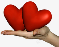 手上的红心两颗红心一只手手上的红心高清图片