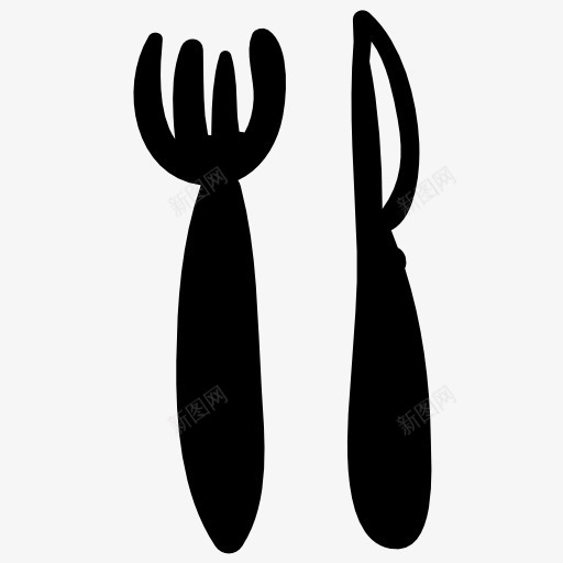 叉子刀子餐具图标png_新图网 https://ixintu.com 刀子 叉子 图标 餐具