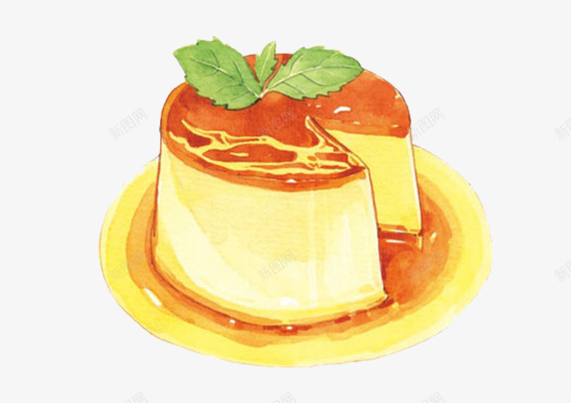 手绘蛋糕psd免抠素材_新图网 https://ixintu.com 五谷丰登 好吃的 手绘 橘色 蛋糕