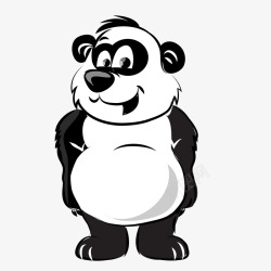 卡通大眼熊猫素材