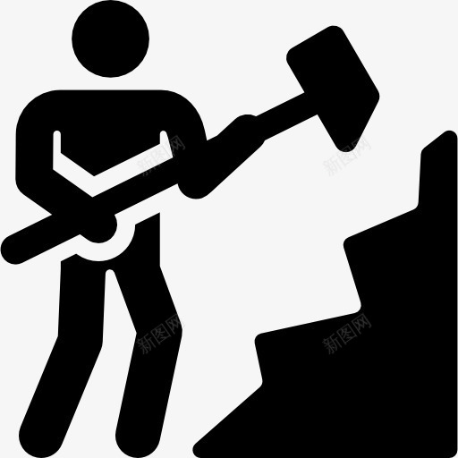 锤图标png_新图网 https://ixintu.com 人 工人 工作 建设 粘人 锤 雇员