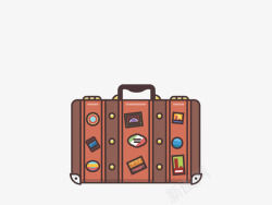 卡通可爱行李箱素材