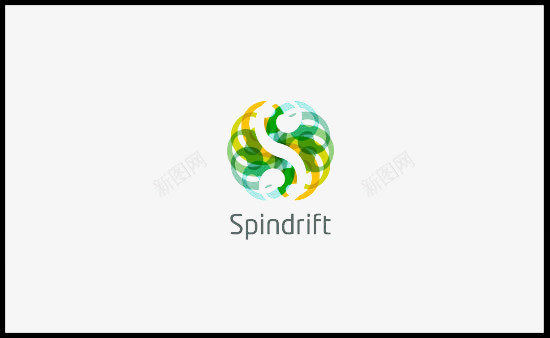 spindrift图标png_新图网 https://ixintu.com logo 商标 环形黄色 绿色