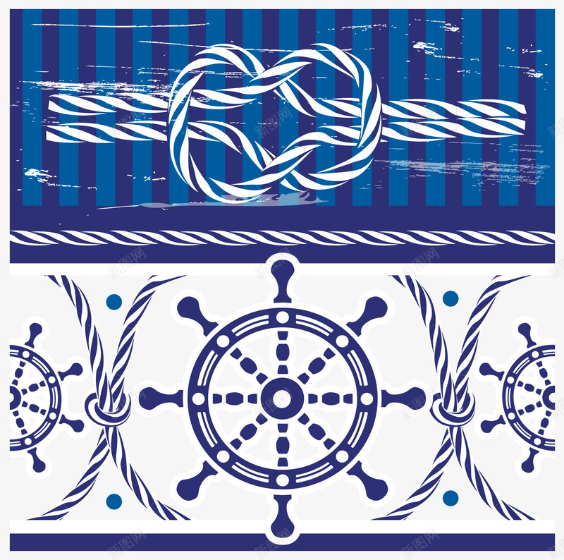 海航舵手蓝色矢量图eps免抠素材_新图网 https://ixintu.com 绳子 蓝色 转盘 矢量图