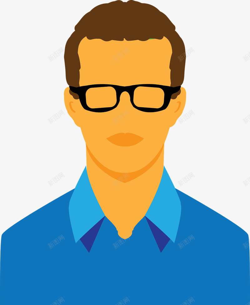 戴眼镜的男人手绘图png免抠素材_新图网 https://ixintu.com 人物 卡通 头像 手绘 男人 眼镜 短发 简图 衬衫