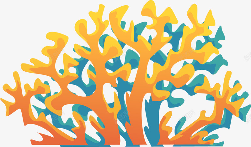 黄色卡通大海珊瑚png免抠素材_新图网 https://ixintu.com 6月8号 世界海洋日 大海 大海珊瑚 扁平珊瑚 自然 黄色珊瑚