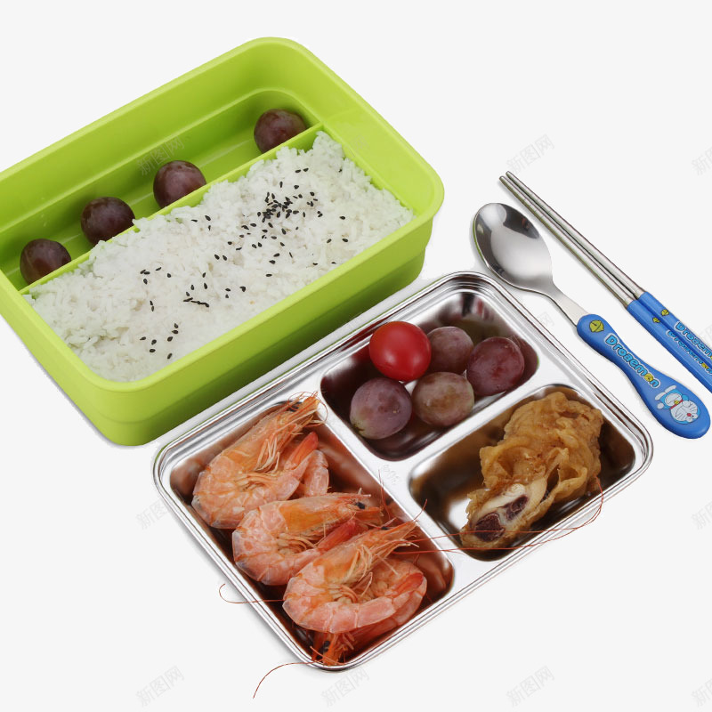 一套餐具png免抠素材_新图网 https://ixintu.com 产品实物 餐盒 饭盒