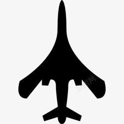 飞机底部飞机顶部或底部的黑色轮廓的形状来看图标高清图片