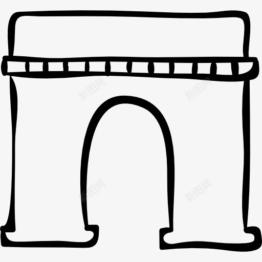 拱不朽的概述手绘施工图标png_新图网 https://ixintu.com 不朽 建筑 建设 手绘 拱 拱门 概述 纪念碑