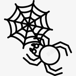 可怕的蜘蛛网蜘蛛图标高清图片