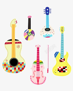 多种款式手提琴素材