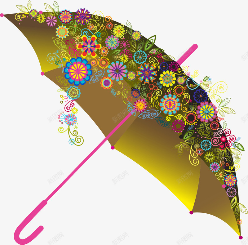 抽象炫彩创意雨伞矢量图ai免抠素材_新图网 https://ixintu.com 创意 抽象 炫彩 雨伞 矢量图