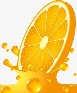 橙汁溅起的橙子素材