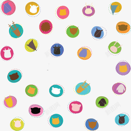 个性小图标png_新图网 https://ixintu.com APP设计 动物图标 卡通 可爱 彩色 贴图设计