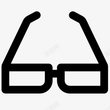 方框眼镜图标图标