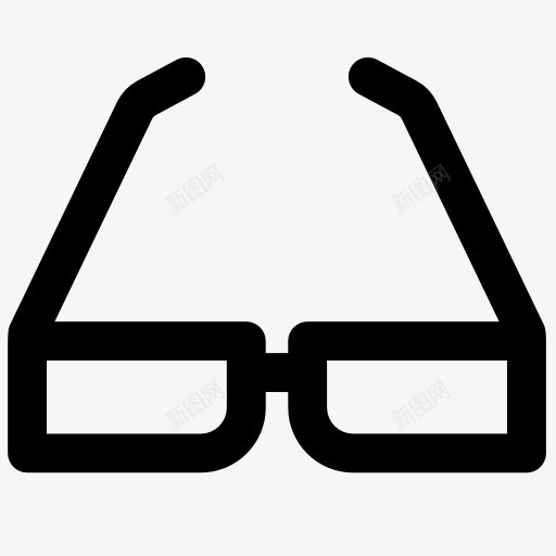 方框眼镜图标png_新图网 https://ixintu.com 眼镜