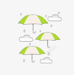 浅绿色雨伞雨伞高清图片