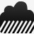 云雨天气气候线框单图标图标