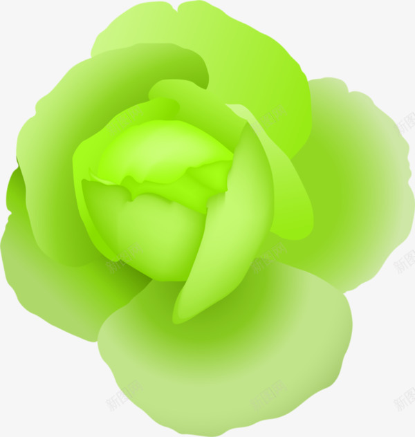卡通绿色花朵花苞png免抠素材_新图网 https://ixintu.com 卡通手绘 绿色花卉 花朵造型 花瓣