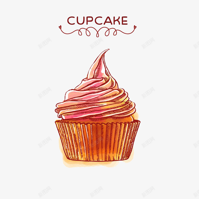 CUPCAKEpng免抠素材_新图网 https://ixintu.com 点心 甜品美食 蛋糕