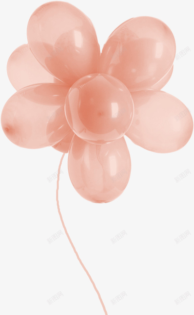 橙色漂亮气球png免抠素材_新图网 https://ixintu.com 橙色气球 气球 漂亮气球 绳子