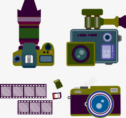 摄影设备矢量图素材