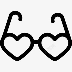情人节的眼镜心的眼镜图标高清图片