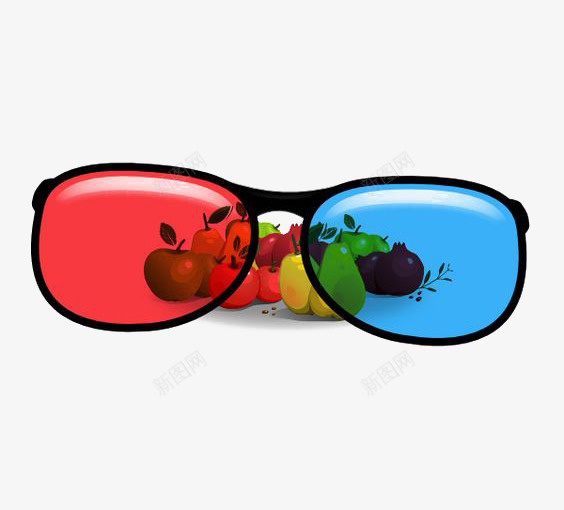 3D眼镜png免抠素材_新图网 https://ixintu.com 3DMAX 3D效果 电影院 立体眼镜 视觉效果
