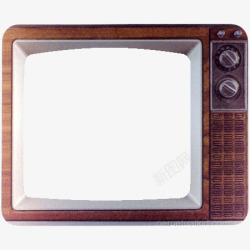 旧电视机棕色电视机高清图片