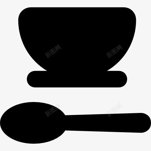 碗和勺子图标png_新图网 https://ixintu.com 晚餐 食物 餐具