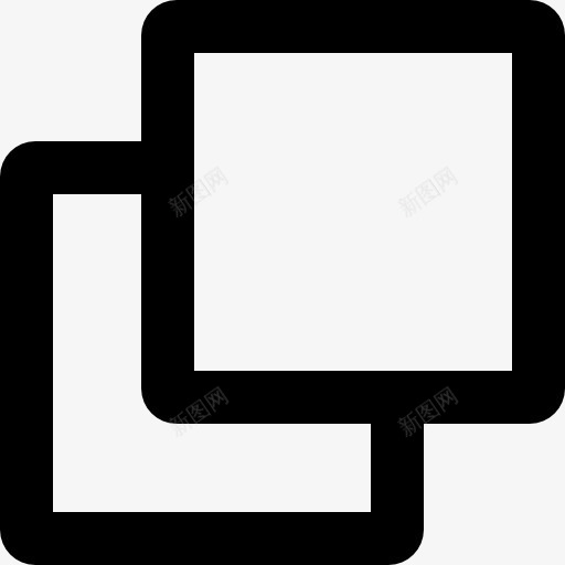 两个正方形轮廓的界面符号图标png_新图网 https://ixintu.com 二 复制 形状 概述 正方形 界面 符号 设计