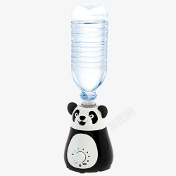 熊猫顶着瓶水素材