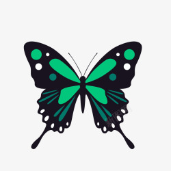 漂亮绿色蝴蝶素材