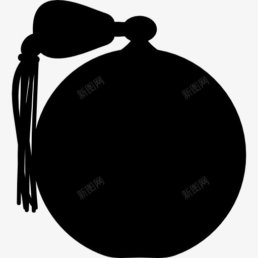 球形瓶香水图标png_新图网 https://ixintu.com 形状 形状工具 时尚 球 瓶 轮廓 黑色