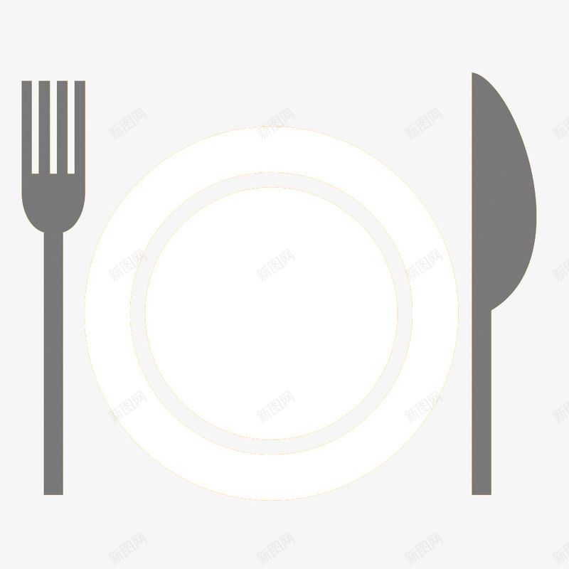 扁平餐具餐盘png免抠素材_新图网 https://ixintu.com 扁平 扁平素材 矢量素材 素材 餐具