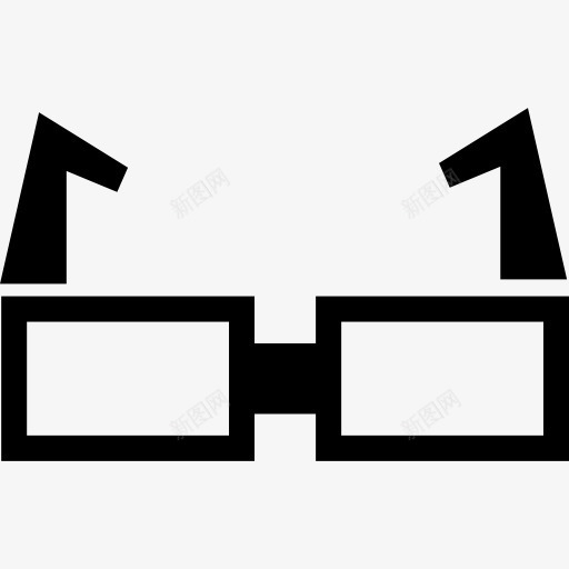 矩形眼镜图标png_新图网 https://ixintu.com 光学 工具 工具和器具 玻璃 眼镜 矩形 科学的图标 视觉