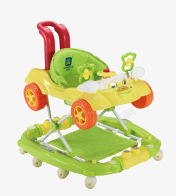绿色小猪学步车素材