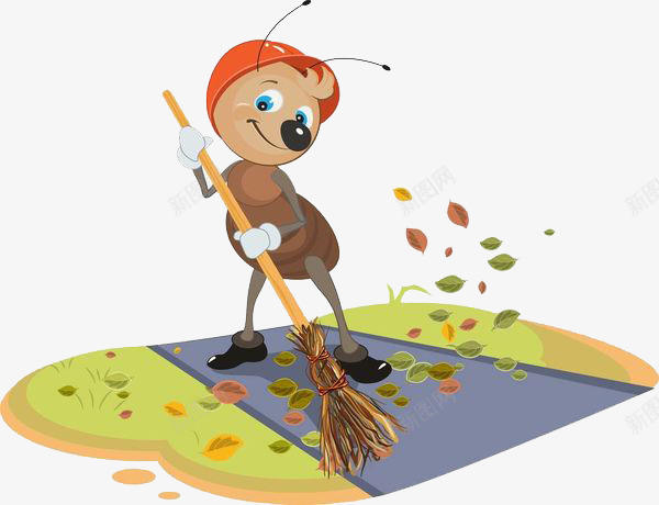 扫地的蚂蚁png免抠素材_新图网 https://ixintu.com 卡通 打扫 扫地 昆虫 白蚁 蚁 蚁巢 蚂蚁 蚂蚁农场