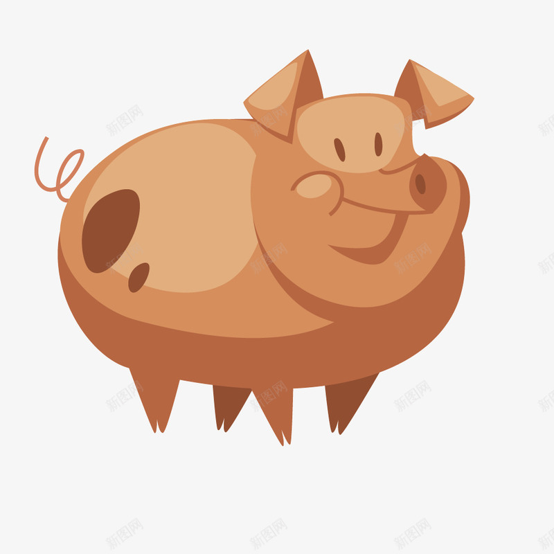 黄色渐变肥胖小猪png免抠素材_新图网 https://ixintu.com 小猪 渐变 肥胖 黄色