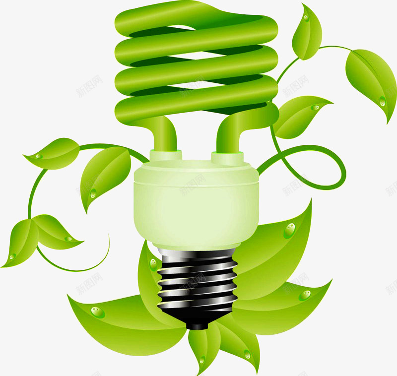 创意环保绿色灯泡png免抠素材_新图网 https://ixintu.com 创意素材 灯泡素材 环保素材 绿色 装饰