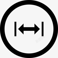 双水平左右双水平的箭头在圆形按钮图标高清图片