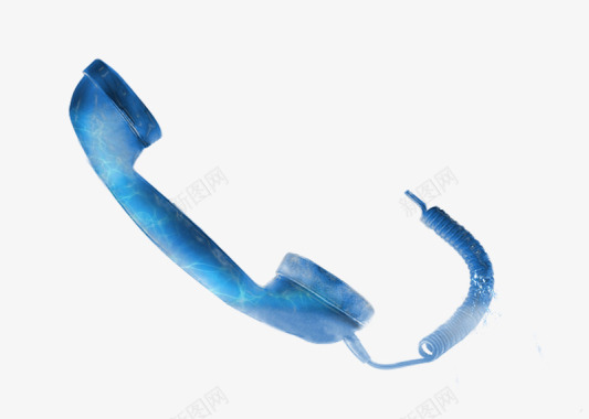 蓝色冰纹复古话筒图标图标