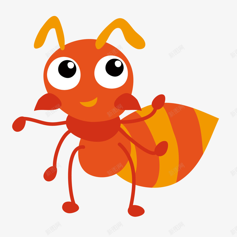 红色卡通蚂蚁png免抠素材_新图网 https://ixintu.com 卡通昆虫 卡通蚂蚁 红色昆虫 背景装饰