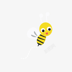 勤劳的蜜蜂黄色卡通蜜蜂高清图片
