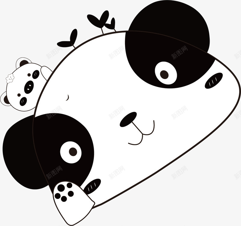 可爱的小熊猫矢量图ai免抠素材_新图网 https://ixintu.com 动物 卡通手绘 可爱 呆萌 宠物 水彩 熊猫 矢量图