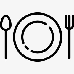 吃饭工具叉子菜图标高清图片